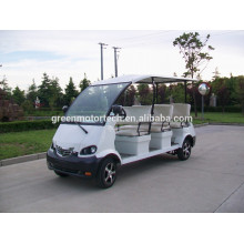 Carrito de golf eléctrico de 8 asientos, autobús de autobús de turismo utilizado en el hotel